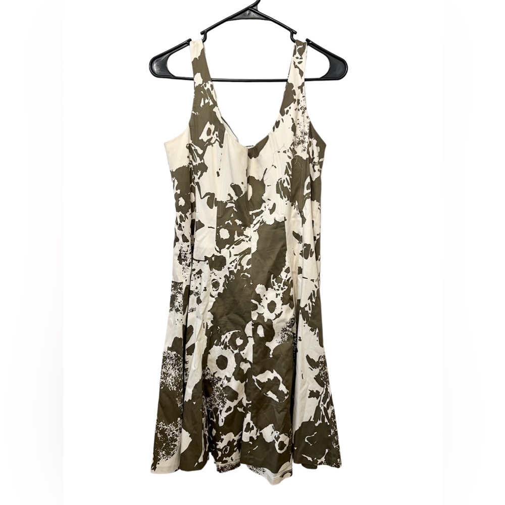 Floral green and white jones New York dress